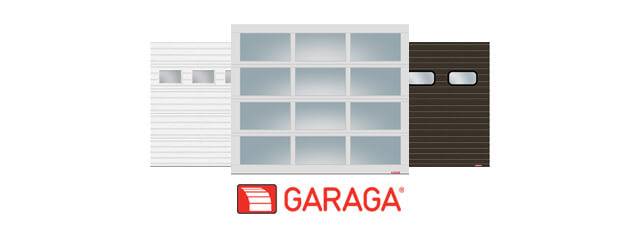 Miniature des portes de garage commerciales G-5000 et G-4400 avec logo Garaga